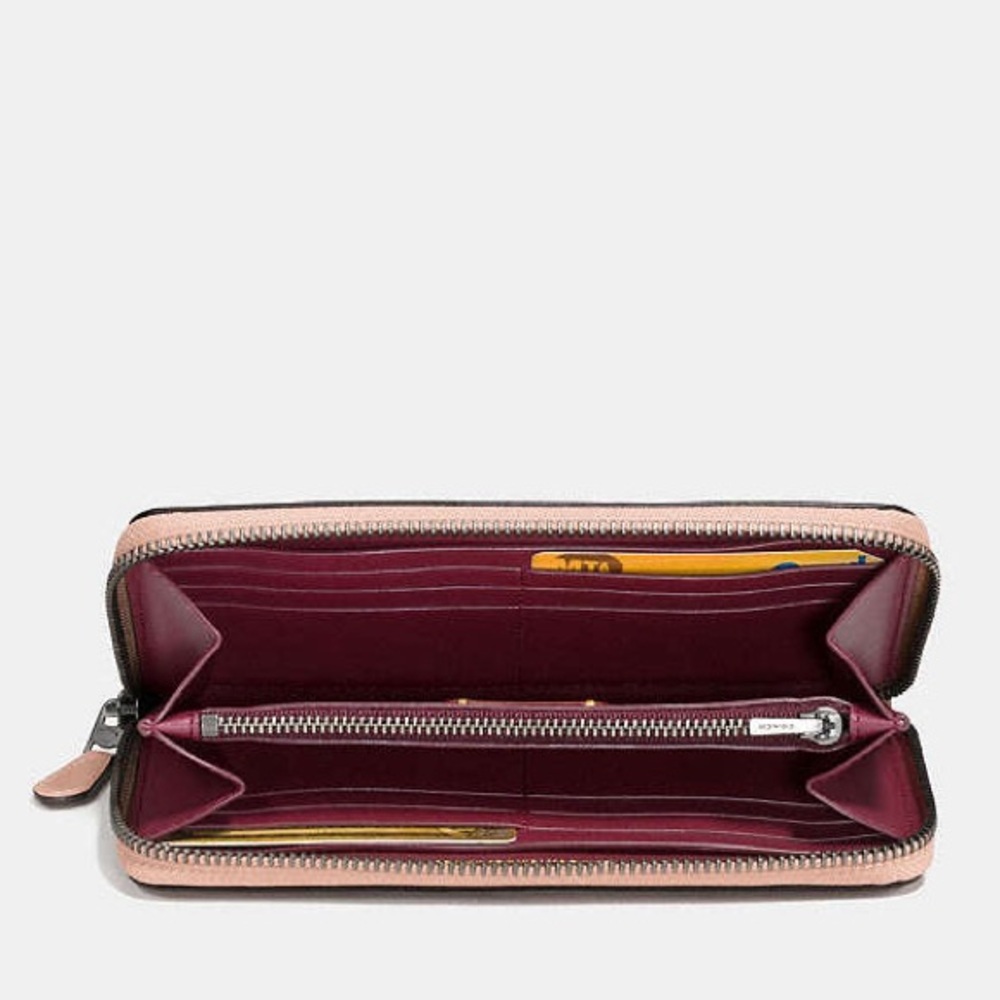 Coach NWT $350 MSRP Beaded Meadowlark Accordion Zip Wallet - Picture 3 of 15
